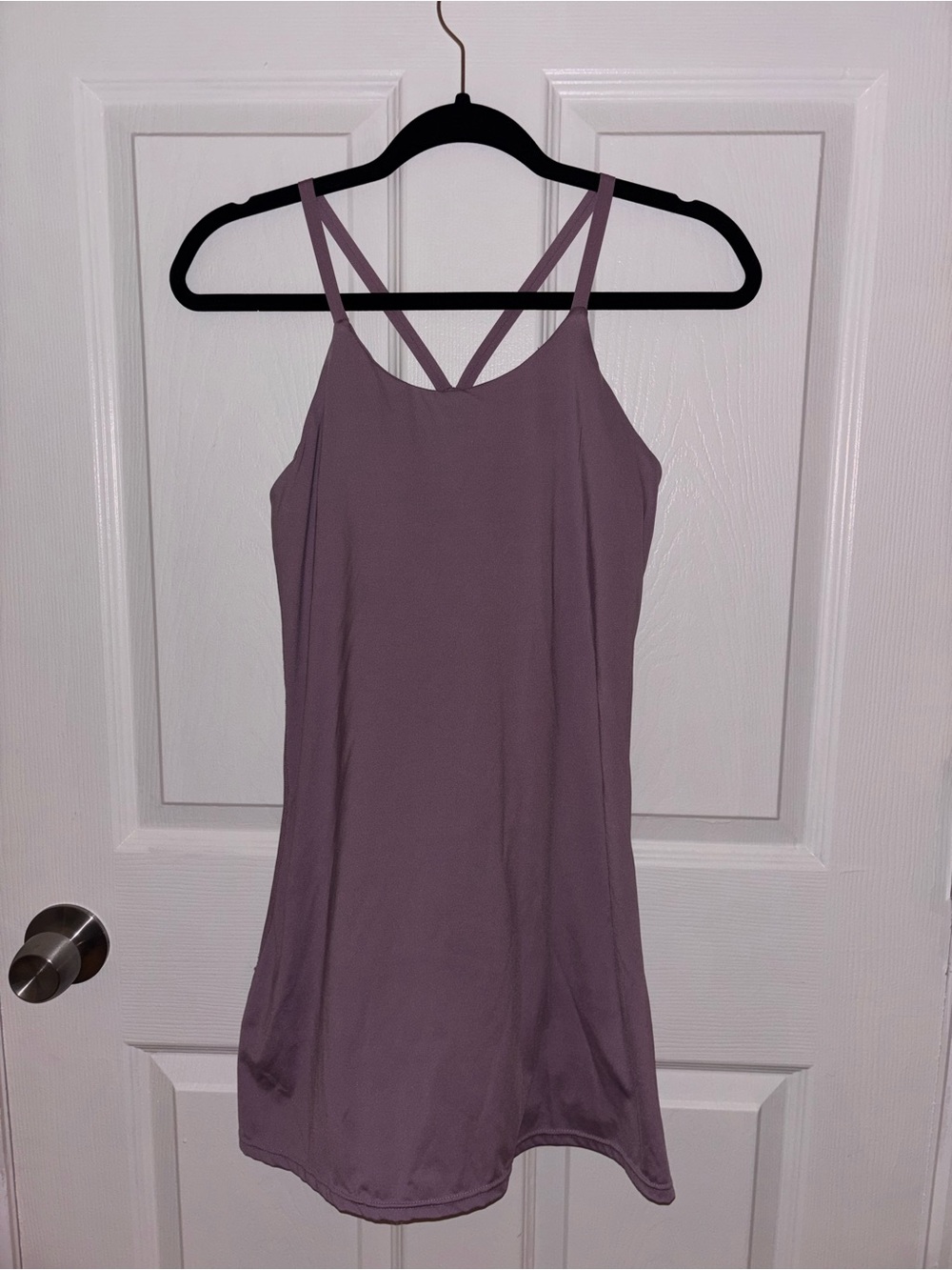 Women’s Mauve Strappy Slip Dress- spandex shorts with pocket